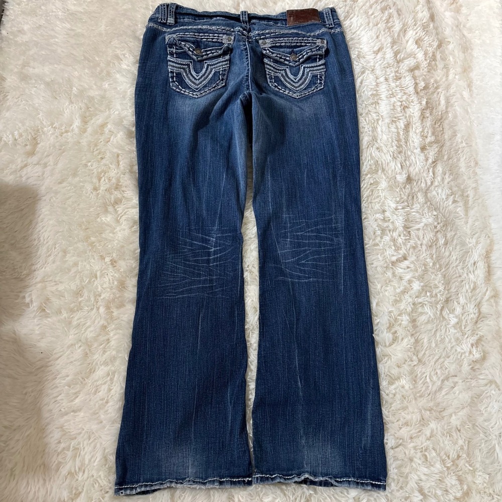 Trademark Iconic Slim Boot Jeans Womens 18 Blue Denim Bootcut Contrast Stitch
